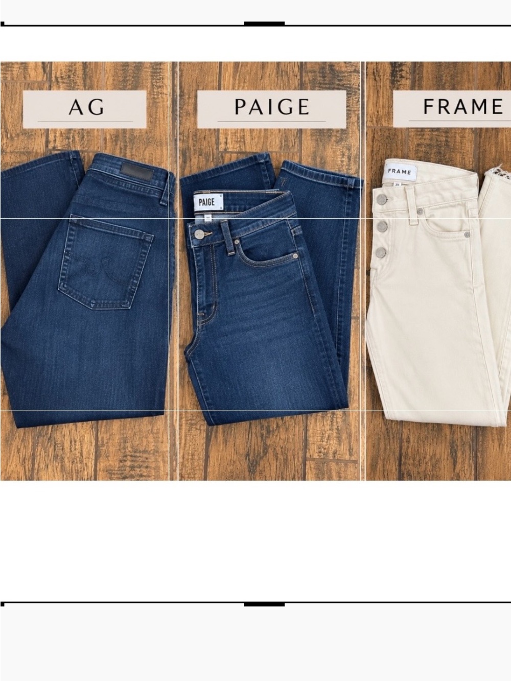 Lot of 3  FRAME, PAIGE, and AG denim 31/32